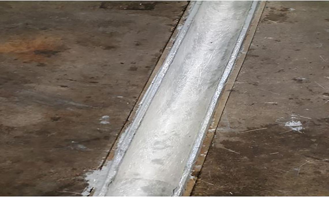 repairing gutter joint in concrete floor