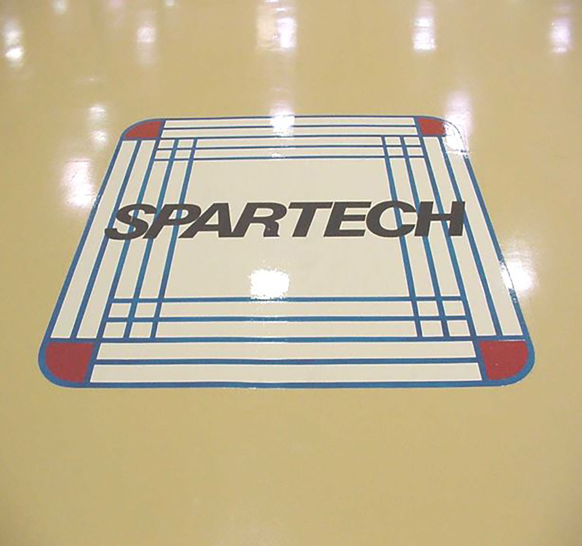 Spartech Finished floor with logo